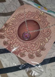 Resin Necklace With Silver Chain