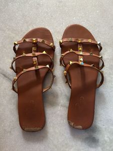 Studded Brown Sandals