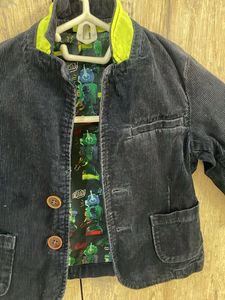 Boys Navy Blue Corduroy Blazer