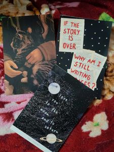 Set of Three aesthetic Bookmarks/ wall stickers