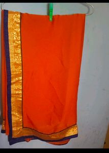 Offer 💥Festive Saree &amp; Blouse 🌟🧡💙🌟