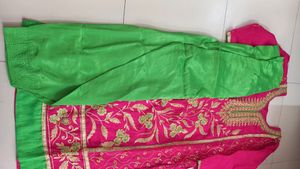 Full Embroidery Chanderi Silk Kurta And Bottom