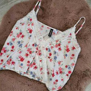 H& M 34 crop top bluzka