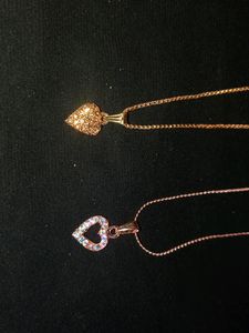 Latest Design Daily Wear 2 pair Heart Chain Locket