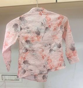 Floral Print Boys Kurta Shirt