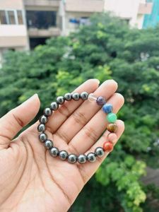 Seven Chakra Bracelet With Hematite