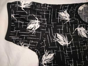 Bohot Chic Oversized Black And White Top