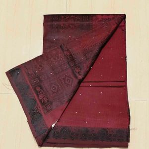 Elegant Maroon Saree