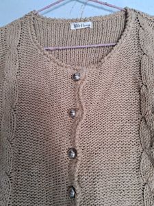 Tan Knit Cardigan