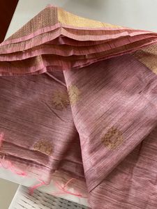 Semi Jute Saree With Blouse