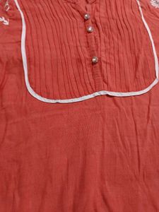 Casual Daily Wear Long Kurti Elbow Sleeves