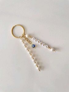 Personalized Name Keychain - Evil Eye Charm