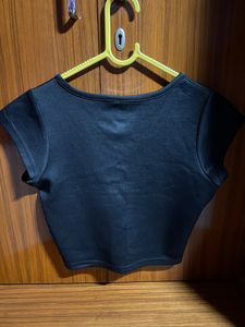 Black Crop Top Size XS