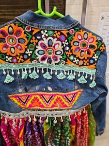 Denim Long Shrug# Navratri Outfit