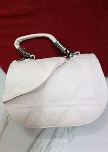New White Leather Expensive Looking Bag