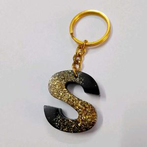 &#39;S&#39; Glitter Keychain