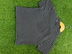 Striped Black &amp; White Top