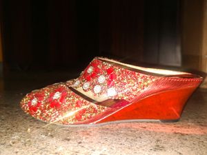 Red Shimmery Heels