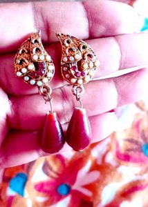 Peacock Drop Earrings