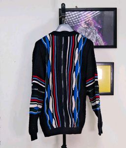 Coogi Patterned Cardigan