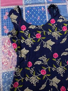 Blue Embroidery Shirt