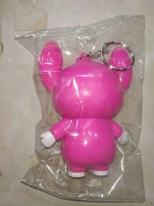 Pink Stitch Keychain