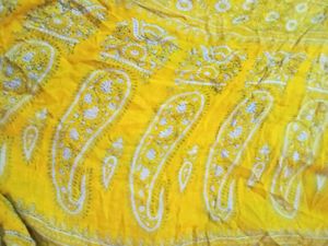 Yellow Bandhani Saree
