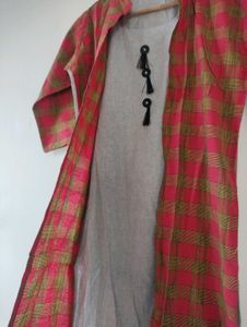 3/4th Sleeves Kurta For Women, Grey