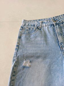 URBANIC RIPPED WIDE LEG JEANS