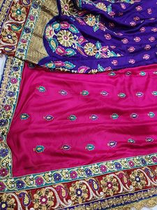 Heavy Silk  Half Saree With Zari And Stone Work