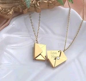 Envelope Locket Necklace Set