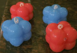 Pink And Blue Bubble Candles (Set of 4)