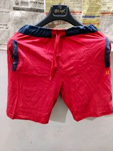 Red Casual Shorts