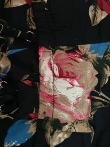 Party Wear Floral Print Padded Top