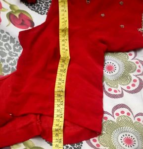 Sequence Work Red Traditional  Saree