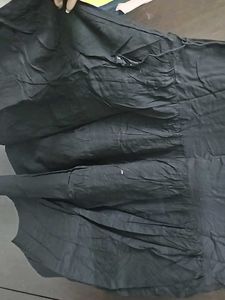 Black Long Dress With Front Design