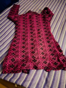 Pink Floral Knit Cardigan