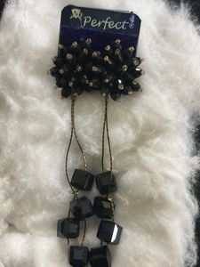 Black Long Earrings