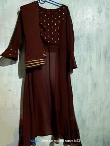 Elegant Brown &amp; Ethnic Top and Pant Set 🎀