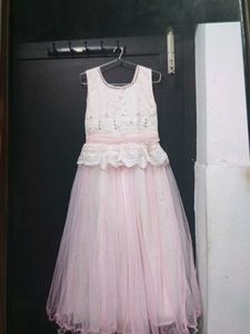 Pink Lace Tulle Party Dress