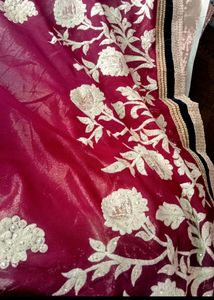 Maroon Golden Clr Saree 30₹off On Delivery