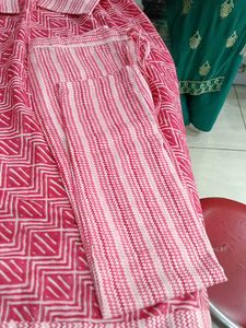 Pink Printed Kurta Set