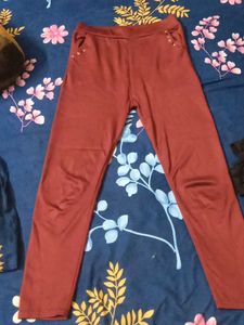 Burgundy Casual Pants