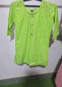Green Striped Kurta