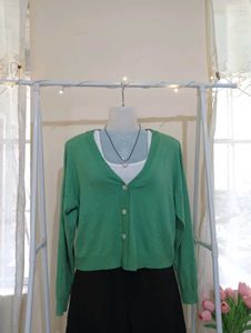 MANG0 brand Green Knitted Cardigan
