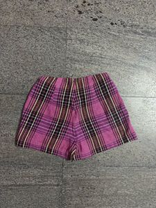 Y2K Vintage Purple Plaid Skorts