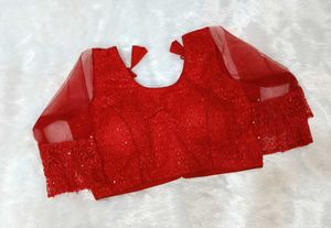 Red Embroidered Blouse