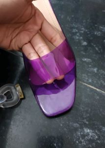 transparent branded unused heels..41