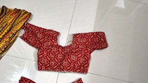 Red Bandhani Lehenga Set