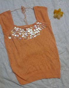 Beachy Light Orange Top